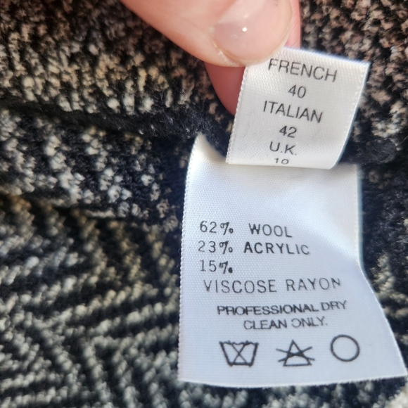 St John Marie Gray Soft Wool Blend Prep Jacket Knit Blazer Classic Luxury Size 8 - Picture 10 of 16